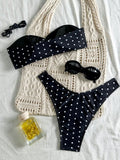 XS - L Polka Dot Bandeau Bikini Women Swimwear Female Swimsuit Two-pieces Bikini Set Brazilian Bather Bathing Suit Swim Lady