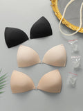 Invisible underwear seamless beauty back and chest patches front button closure reusable women bra C2431