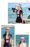 Split Swimsuit Women's Four Piece Sports Slimming Diving Beach Surfing Conservative Sun Protection Long Sleeved Swimsuit Set