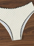 XS - L Wrinkled Strappy Bandeau High Waist Bikini Female Swimsuit Women Swimwear Two-pieces Bikini Set Bather Bathing Suit Swim