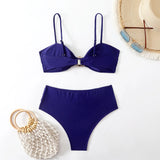 High Waist Bikini Women's Swimsuit Two-piece Bathing Suits Bandeau Woman Swimwear Trend Bikinis Sets Brazilian Beach Wear