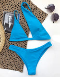 2026 Asymmetric One Shoulder Bikini Women Swimsuit Female Swimwear Two Pieces Bikini Set Hollow Out Bathing Suit Swim Beach Wear