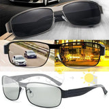 Available Trendy Flat Top Square Photochromic Glasses Stylish Sports Eyewear for Car Running Driving Vacation Travel and Fishing