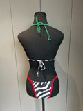 2026 Summer Women's Micro Bikini Set Sexy Lace-up Backless Swimsuit Patchwork Push Up Thong Swimwear Biquini Low Waist Biquinis