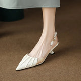Elegant Green Thin Heel Pointed Toe Slippers for Women Summer Fashionable Low Heel Rubber French Sandals New 2026 Top quality