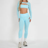 2/3PCS NoLogo Seamless DVision Yoga Set Women Workout Scrunch Leggings Strappy Sports Bra Fitness Gym Shorts Workout Suits XP65