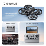 Lenovo M5 Foldable Drone 4K 8K HD Camera 4.3 Inch Screen Remote Brushless Motor Long Endurance RC Quadcopter Aerial Photography