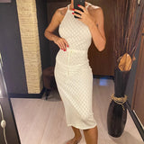 Halter Backless High Leg Cut Crochet Knitted Tunic Beach Cover Up Cover-ups Beach Dress Beach Wear Beachwear Female Women V5753