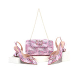 doershow hot selling Italian Shoes And Bag Sets For Evening Party With Stones Italian Leather Handbags Match Bags!  HWS1-8