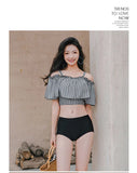 Swimsuit women's new Xia one shoulder camisole swimsuit ins conservative cover belly slimming split skirt swimsuit