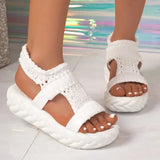 2026  Women Platform Sandals Summer Gladiator Sandals Shoes Thick Heels Ladies White Sandalias Casual