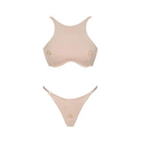 Sexy 3Pcs Swimsuit With Mini Skirt Women Bikini Push Up Swimwear Solid Biquini High Cut Monokini Swim Suit Bathingsuit Beachwear