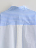 Foridol Stripes Crop Top+shirt 2 Pcs Outfits Women Casual Summer Autumn Casual Set Blue Matching Set Shorts Set Female Suit