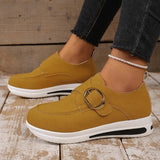 2025 Faux Suede Platform Loafers Women Lightweight Slip On Thick Sole Sneakers Woman Plus Size 43 Comfort Non Slip Casual Shoes