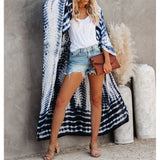 New 10 Colors Printed Long Sleeve With Belt Tunic Beach Cover Up Cover-ups Beach Dress Beach Wear Beachwear Female Women V4521