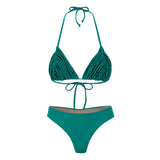 New Bandage Stripes Brazilian Bikini Swimwear Women's Swimsuit Two Piece Set Female Sexy Lace up Mujer Beachwear Summer