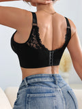 Lace Bra, Comfy & Breathable Bra, Steel Rim Bra Converge Anti sagging Sports，Sexy Women's Lingerie & Underwear