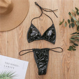 DEKA Shiny PU Mini Micro Bikini 2025 Women Swimsuit Female Brazilian Swimwear Two Pieces Bikini Set High Cut Bathing Suit Swim