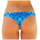 Women Vintage Print Low Waist Brazilian Bikini Bottom Swimwear Briefs Beachwear Brazilian Bikini Bottom Side Tie Thong Bathing