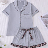 Women's Sleepwear 2026 New Summer Comfortable Pajamas Sets for Women Lapel Homewear Short Sleeve Shorts Set Pijamas Pajamas Set