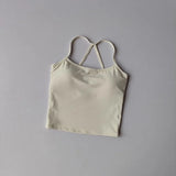 Women's Slim Fit Yoga Fitness Vest Skin Friendly Nude Sports Bra Pilates Top Beautiful Back Design Suspension Yoga Sports Bra