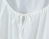 Foridol Tie Up Ruffles Lantern Sleeve White Blouse Women Spring Fashion Pelpum Top 2025 Summer O Neck Beach Casual Chic Blusa