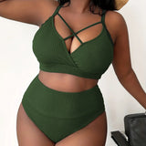 Plus Size Swimsuit Women Big Breast Bikini Set 2024 Sexy Two Pieces Bikinis High Waisted Swimwear Brazilian Bathing Suit