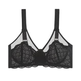 Women's Floral Lace Buckle Front Wireless Bra,Breathable Comfortable lingerie Top for Daily Wear,Women's Lingerie for All Season