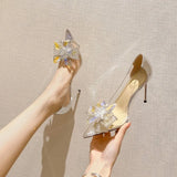Gold  Heels Women Shoes 2026 Spring Pumps Slip on Sandals Ladies Pointed Wedge Latest Transparent Stiletto Basketball Platform L