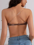 Trendy daily commute Strapless bra Comes with Clear Detachable Straps Push up bra Comfortable basic style women lingerie