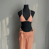 New Summer Sexy 3 Pieces Suit Swimwear Women's Micro Bikini Set with Long Pants Cover Up Beachwear Backless Bathing Suit Holiday