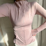 Women's High-End Yoga Suit with Standing Collar Long-Sleeved Sports Jacket for Running And Training Windproof Fitness Jacket
