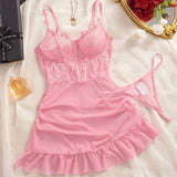 A Set Of Corset-style Lace Nightgowns Steel Ring Push-up Breast Shapewear Underwear Pajamas Ms elegant Irregular Fishtail drees