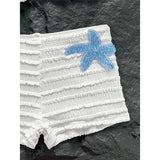 Sequins Starfish Halter High Waist Bikini Female Swimsuit Women Swimwear Two-Pieces Bikini Set Bather Bathing Suit Swim V8215