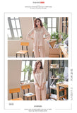 Spring and summer silk women's pajamas long-sleeved autumn and winter new imitation silk women's home clothes