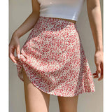 2026 Summer New Retro Vacation Style Small Floral Half Skirt High Waisted Wrap Buttocks Elegant Sweet Slim Short Skirt 06AH