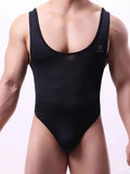 Solid Color Bodysuits Pure Desire Backless Deep V Suspenders Sleeveless Bodysuits Transparent Mesh Sexy Unisex Bodysuits B0IK