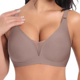 Women's Seamless Bra 3/4 Cup Thin Molded Cup Bra Thin Flattering Plus-size Soft Support Push-up and Comfortable Breathable Bra