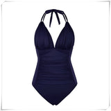 Ruched Wrinkled One Piece Swimsuit Women Swimwear Female Monokini Backless Swimsuits 2025 Bathing Suit Swim Beach Wear Bodysuit