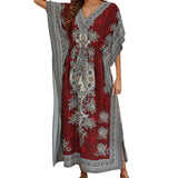 Dresses For Womens Kimono Style Vintage Printed Loose Summer Beach Clothes Personality Weastern Funny Women Dresses Casual