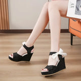 2026 Women's Wedges Sandals Summer  Mesh Peep Toe Platform High Heel Women Sandals