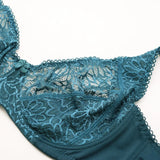 3 Pcs Womens Bras Ultra-Thin Perspective Lace Sheer Plus Size Bra Underwire Sexy Underwear Lingerie BH Tops D E F Cup