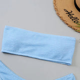Velvet Bikinis 2025 Women Brazilian Bandeau Swimsuit Solid Sexy Swimwear Female Beachwear Bathers Bathing Swimming Swim Suit