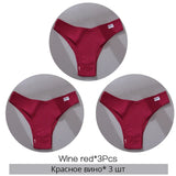3Pcs/Set Women Cotton Panties Sexy V Waist Briefs T-Back Brazilian Underpants Female M-XL Underwear Girls Breathable Intimates
