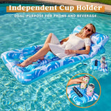 Joyfy Adjustable Backrest Pool Lounger Float With Cup Holders