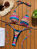 2026 Letters Print Colorful Micro Mini Thong Bikini Women Swimwear Female Swimsuit Two-pieces Bikini Set Bathing Suit Swim Lady