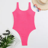 2026 Sexy Women One Piece Swimsuit Swimwear Female Solid Push Up Thong Bather Bathing Suit Monokini Brazilian Swimming Suits