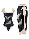 2026 String One Piece Swimsuit & Vent Skirt Padded Sexy Swimwear Women Bathing Suit Female Swimming Summer Beachwear Bodysuit