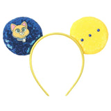 Disney Festival Party Cosplay Mouse Ears Headband 3.3" Ears Glitter Hairband Without Bow For Boys DIY Cartoon Hair Accessories