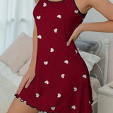 Sexy Pajamas Women's Silk Thin Suspender Nightdress Pink Nightgown Nightwear For Woman Home Clothes Sleepwear Ladies Mini Dress